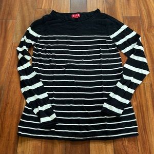 Elle Stripe size medium light white sweater